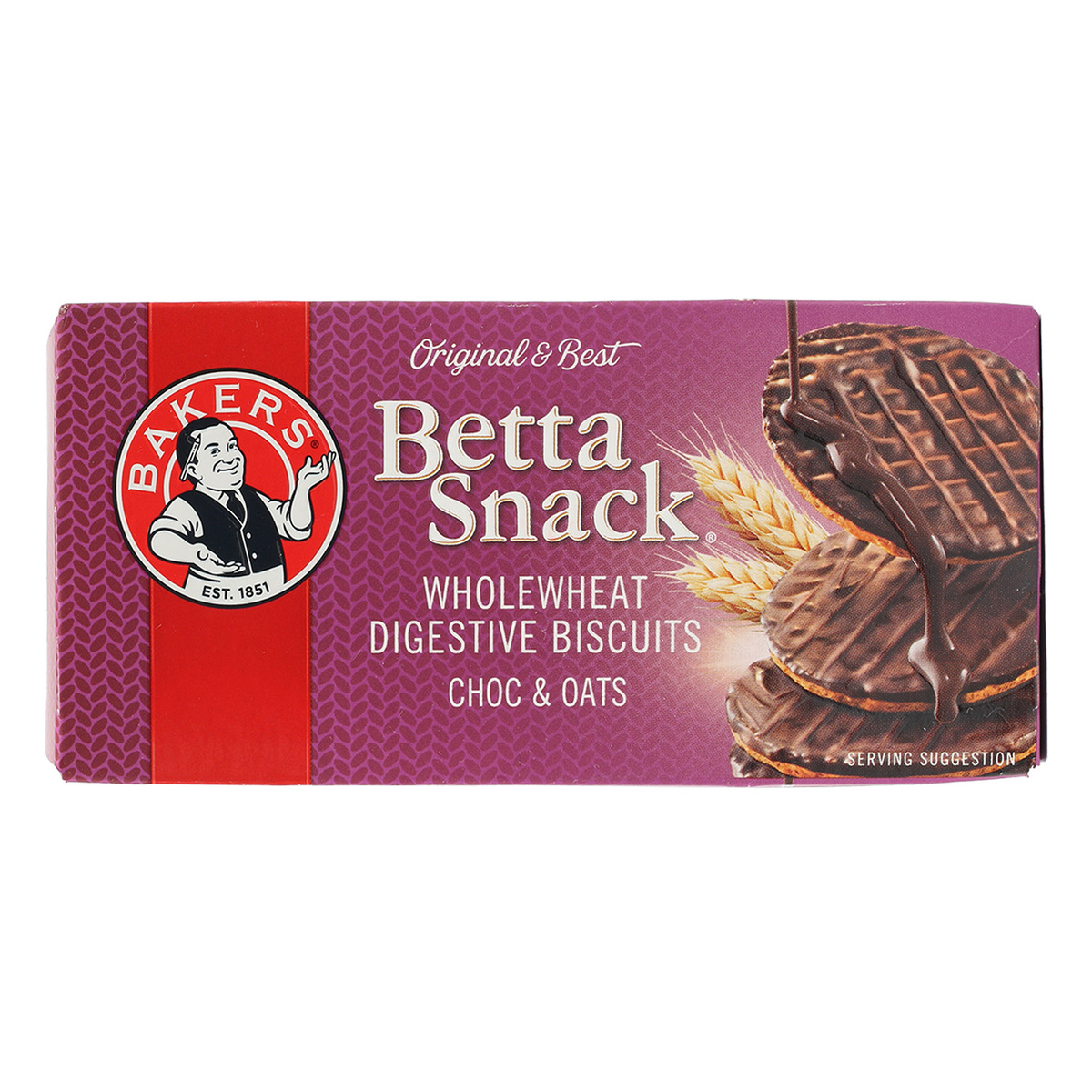 Bakers Betta Snack Digestive Choc & Oats 200 g