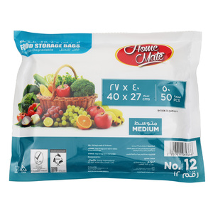 Home Mate Food Storage Bags Size 40 x 27cm Medium No. 12 50pcs