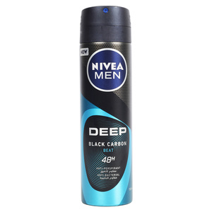 Nivea Men Deep Black Carbon Beat Deodorant Spray, 150 ml
