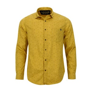Killer Men's Casual Shirt Long Sleeve 1597-Mustard, Medium