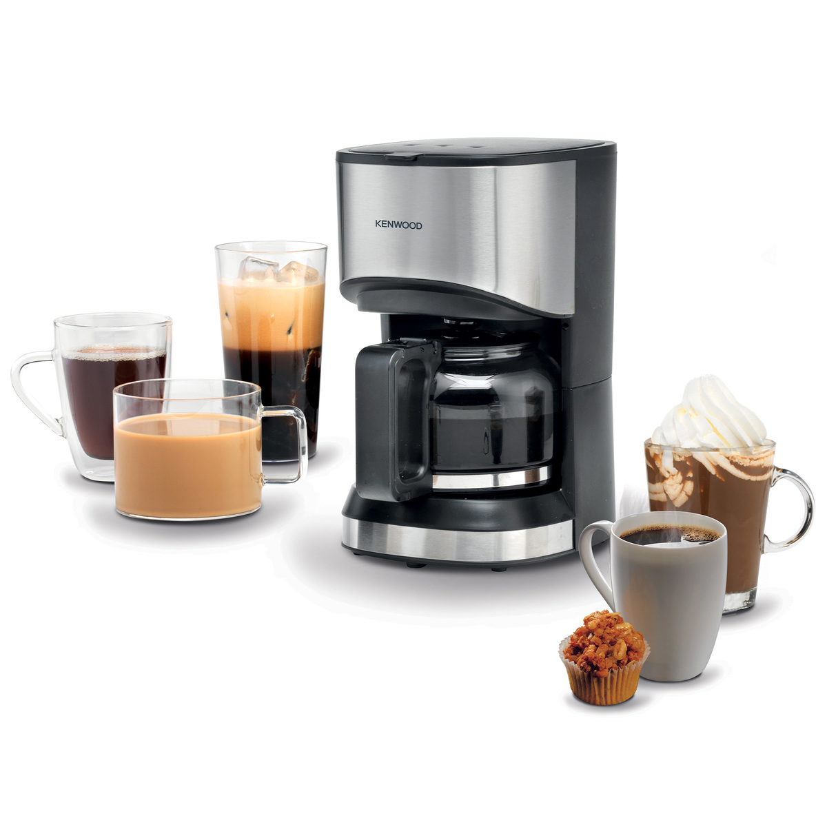 كينوود صانعة قهوة 6 أكواب ، 550 واط ، أسود / فضي ، CMM05.000BM