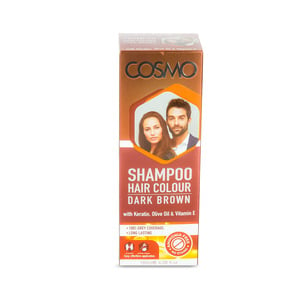 Cosmo Hair Color Shampoo Dark Brown, 180 ml