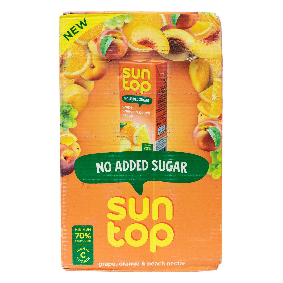 Suntop Grape Orange & Peach Nectar No Added Sugar 180 ml