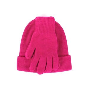 Esta women's Winter Cap+Glove, Pink