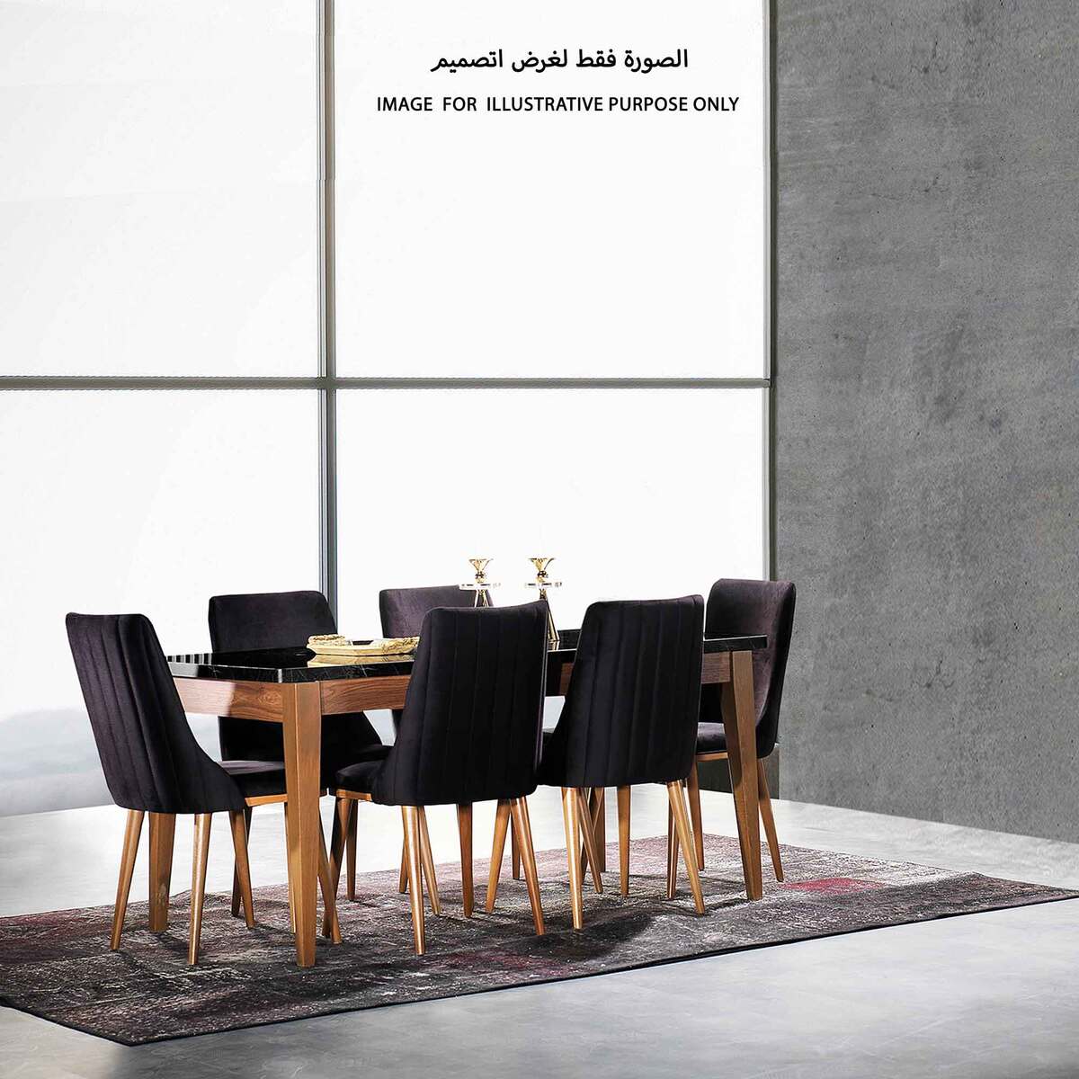 LIZBON Extendable Dining Table+6 Chair .Size Table:Size:73.5x90x160-200 Cms (HxWxL). Size Chair:90x50x48 Cms(HxWxD)