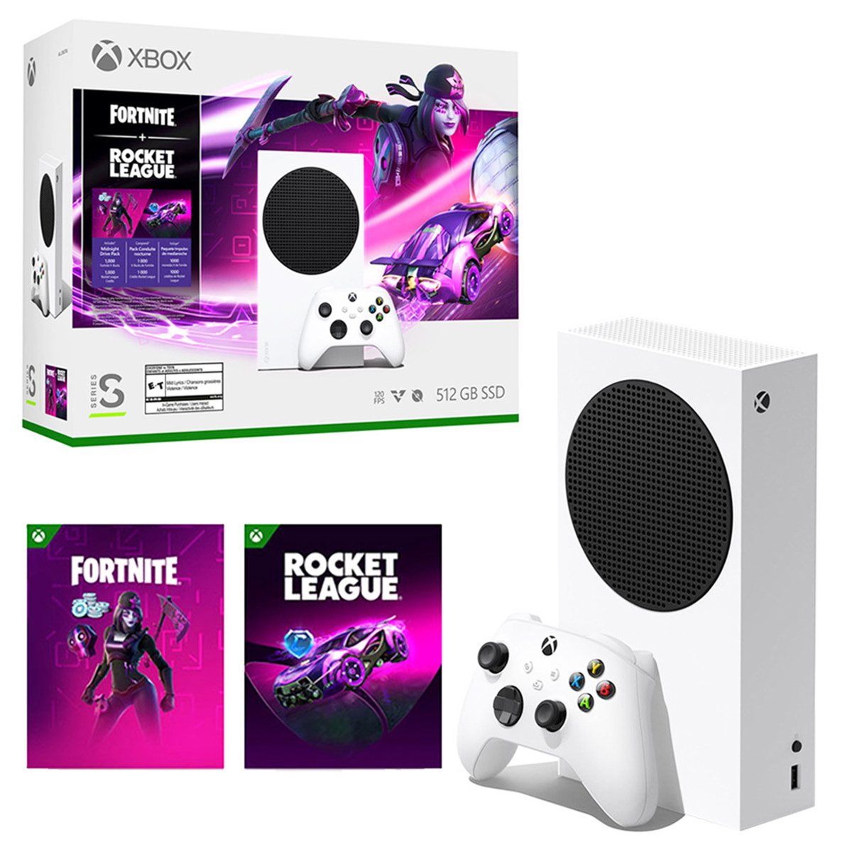 Console Xbox Series S 512GB Digital Fortnite + Rocket League +