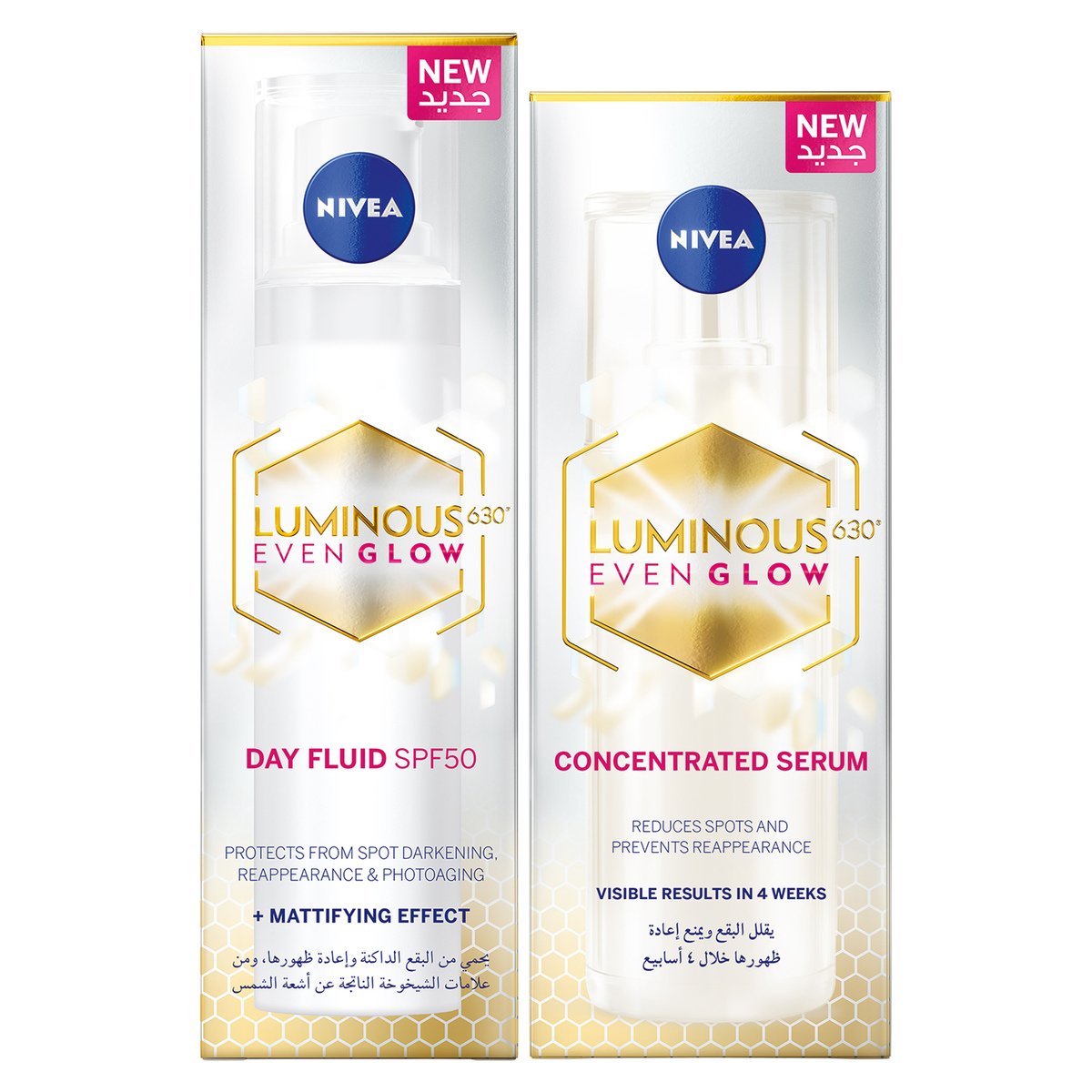 Nivea Luminous Even Glow Day Fluid SPF50 40 ml + Serum 30 ml