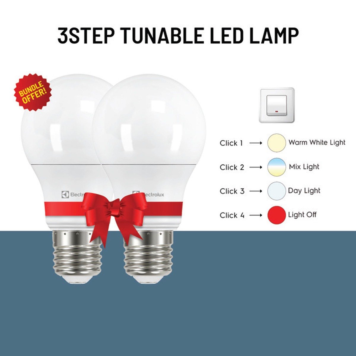 Electrolux Tunable Lamp E27 2pcs A60 8.5W