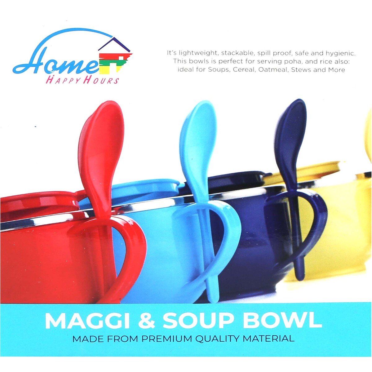 Home Noodles bowl with spoon