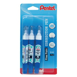 Pentel Correction Pen 3pcs Pack ZL62