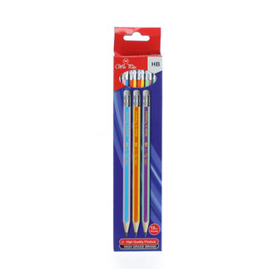 Win Plus HB Stripe Pencil TTM002 12s