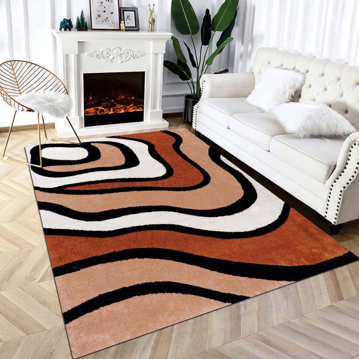 Homewell Polyester Carpet 120x180cm BHD27 Gold