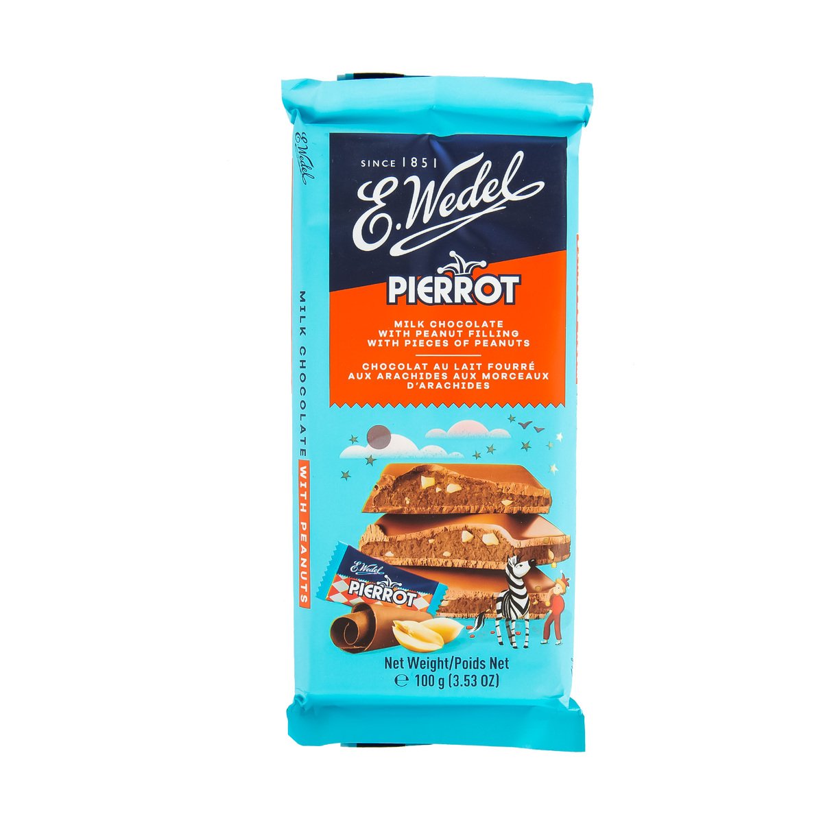 E Wedel Milk Chocolate With Peanut 100 g