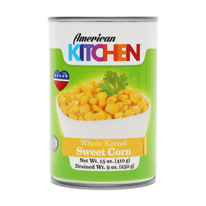 American Kitchen Sweet Corn Whole Kernel 410g