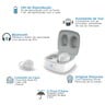 Motorola Moto Buds 100, True Wireless Bluetooth Waterproof Earbuds with Portable Charging Case, White