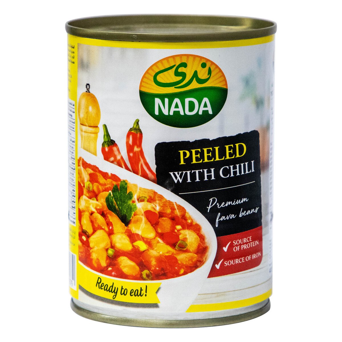 Buy Nada Fava Beans Peeled With Chilli 400g Online at Best Price | Canned Foul Beans | Lulu KSA in Saudi Arabia