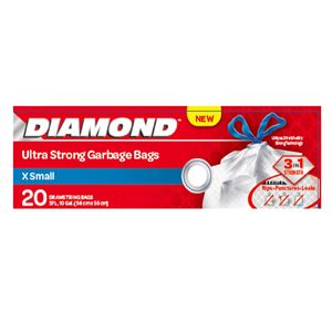 Diamond Garbage Bags Ultra Strong X-Small Size 56 x 56cm 20pcs