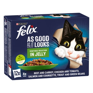 Purina Felix As Good As It Looks Vegetable Selection In Jelly 12 x 85g