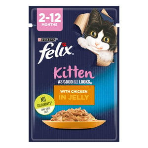 Purina Kitten Felix As Good As It Looks With Chicken In Jelly For 2-12 Months 85g