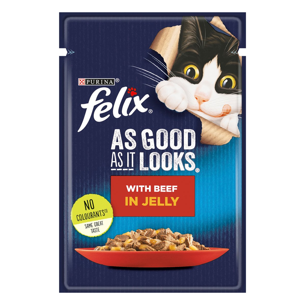 Purina Cat Food Felix As Good As It Looks With Beef In Jelly 85g