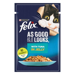 Purina Wet Cat Food Felix As Good As It Looks Tuna In Jelly  85g