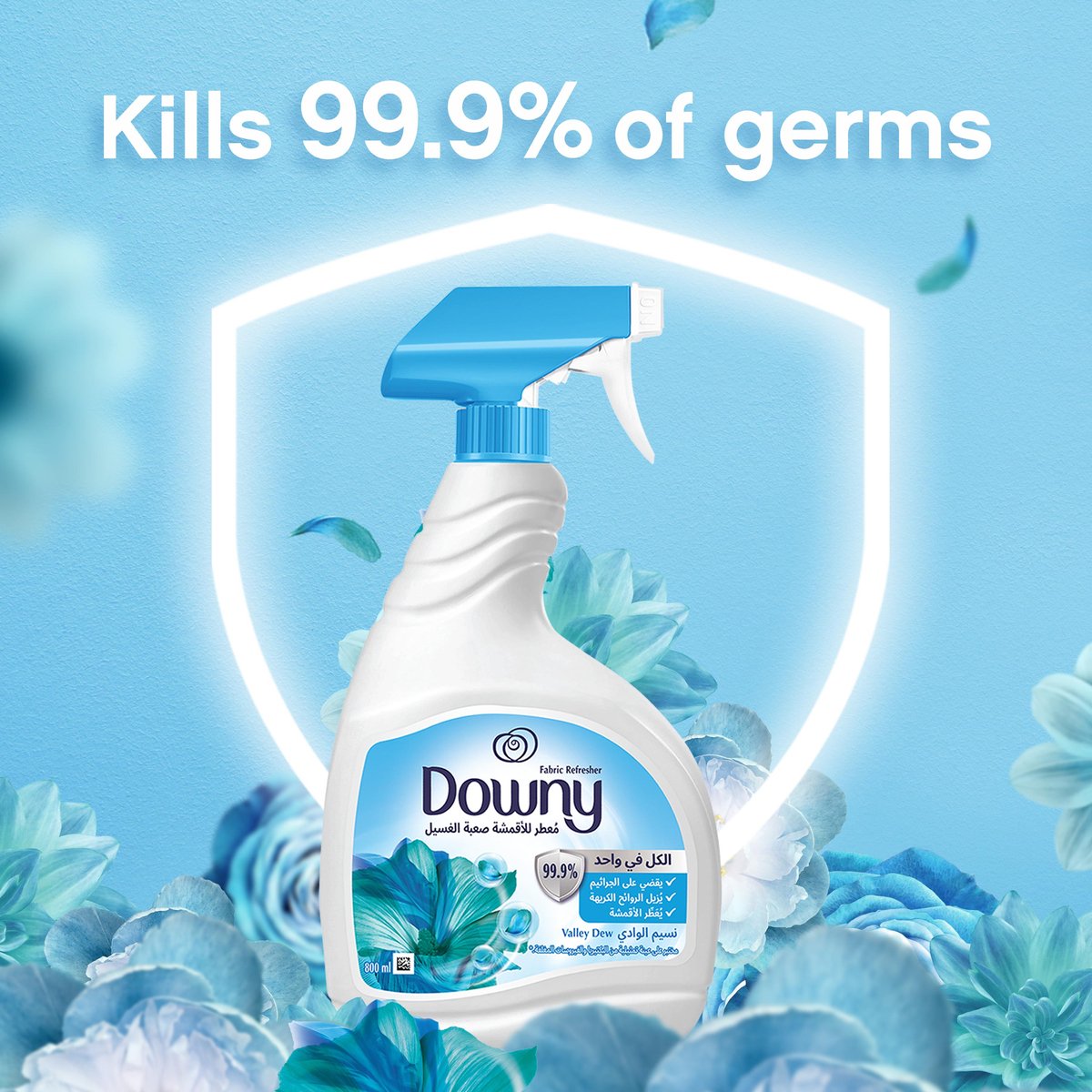 Downy Valley Dew Fabric Refresher Antibacterial Removal Spray 800ml