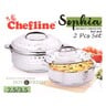 Chefline Stainless Steel Hot Pot 2pcs Set Sophia 2.5Ltr 3.5Ltr