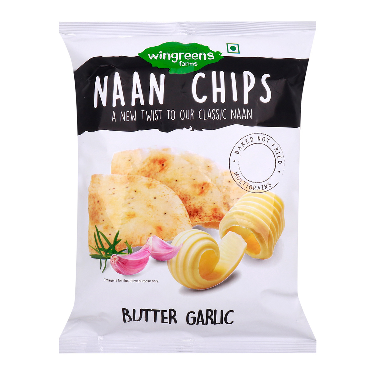 Wingreens Butter Garlic Naan Chips 60 g