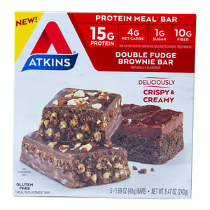 Atkins Double Fudge Brownie Bar 5 x 48 g