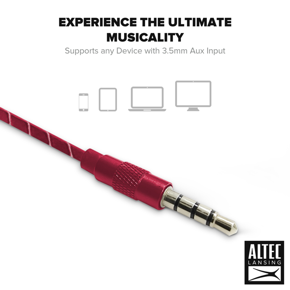 Altec Lansing Wired Earphone MZX147 Red
