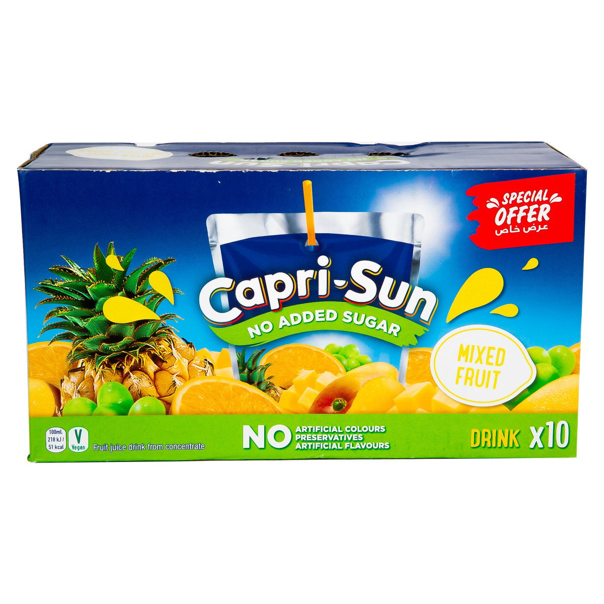 اشتري قم بشراء Capri Sun Juice Mixed Fruit 10 x 200 ml Online at Best Price من الموقع - من لولو هايبر ماركت Fruit Drink Tetra في الامارات