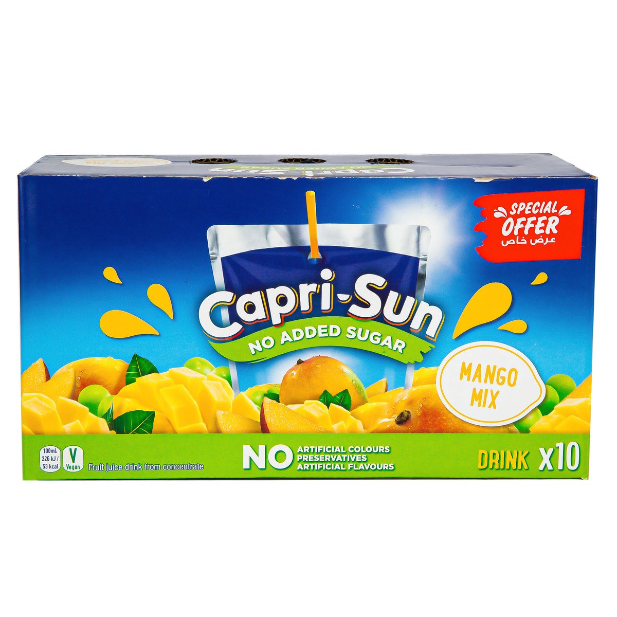 اشتري قم بشراء Capri Sun Juice Mango Mix 10 x 200 ml Online at Best Price من الموقع - من لولو هايبر ماركت Fruit Drink Tetra في الامارات