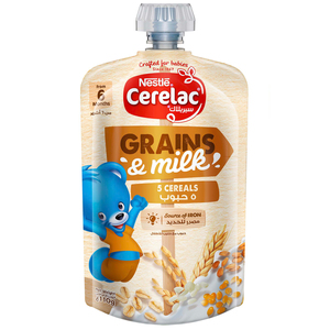 Nestle Cerelac Grains and Milk 5 Cereals From 6 Months 110 g