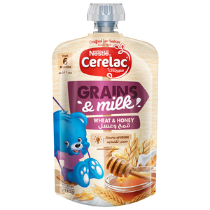 Buy Nestle Cerelac Grains & Milk Wheat & Honey From 6 Months 110 g Online at Best Price | Other Baby Foods | Lulu Kuwait in Kuwait
