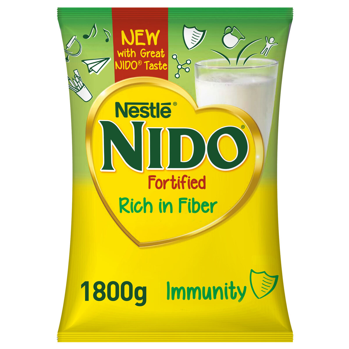 Nestle Nido Fortified Milk Powder Rich in Fiber 1.8kg