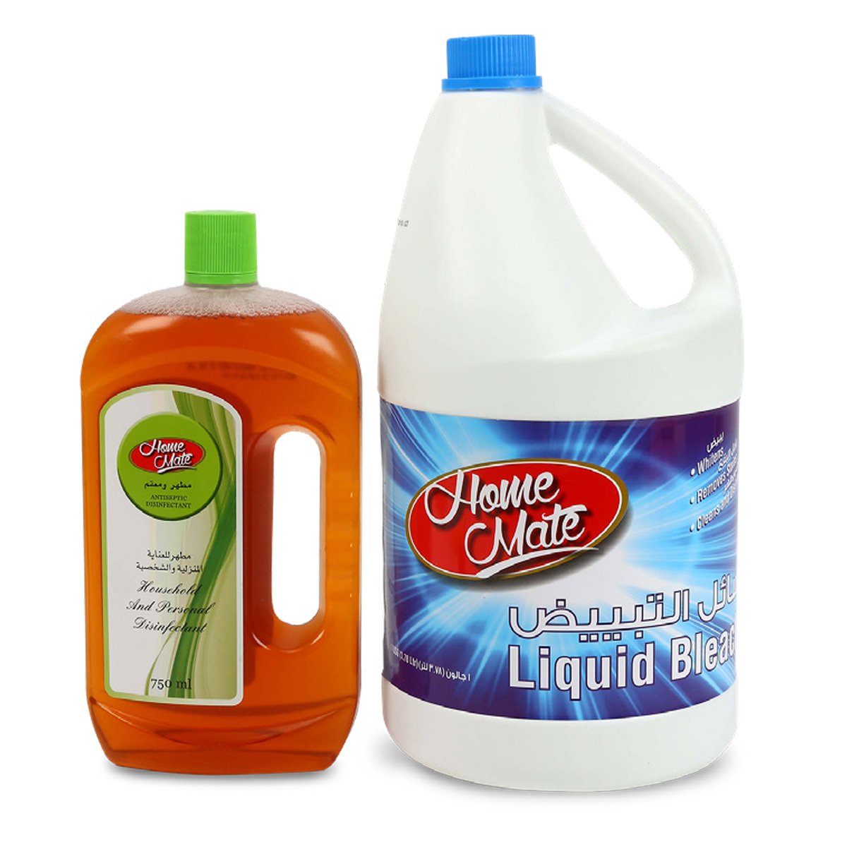 Home Mate Liquid Bleach 3.78Litre + Antiseptic 750ml