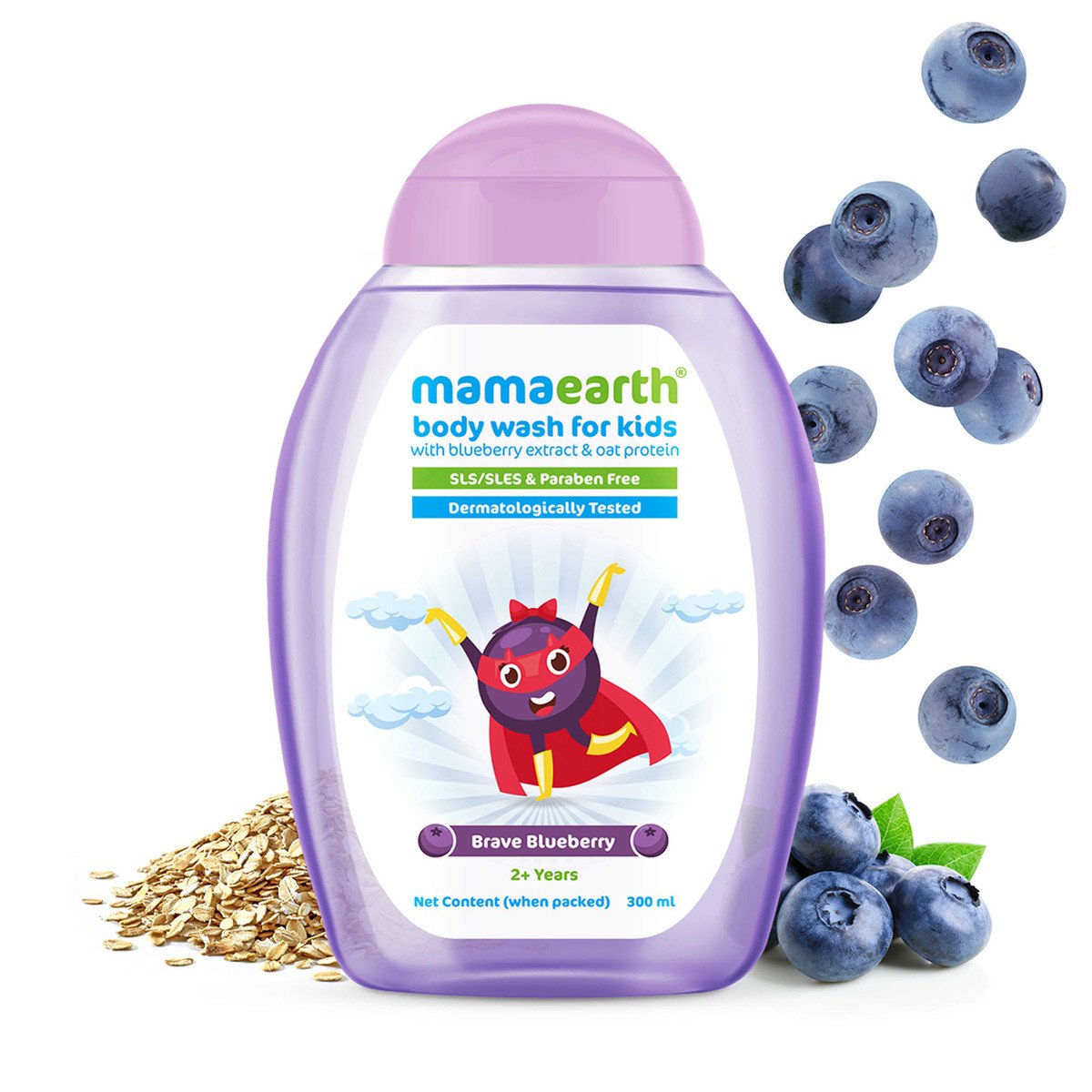 Mamaearth Brave Blueberry Body Wash For Kids 300 ml