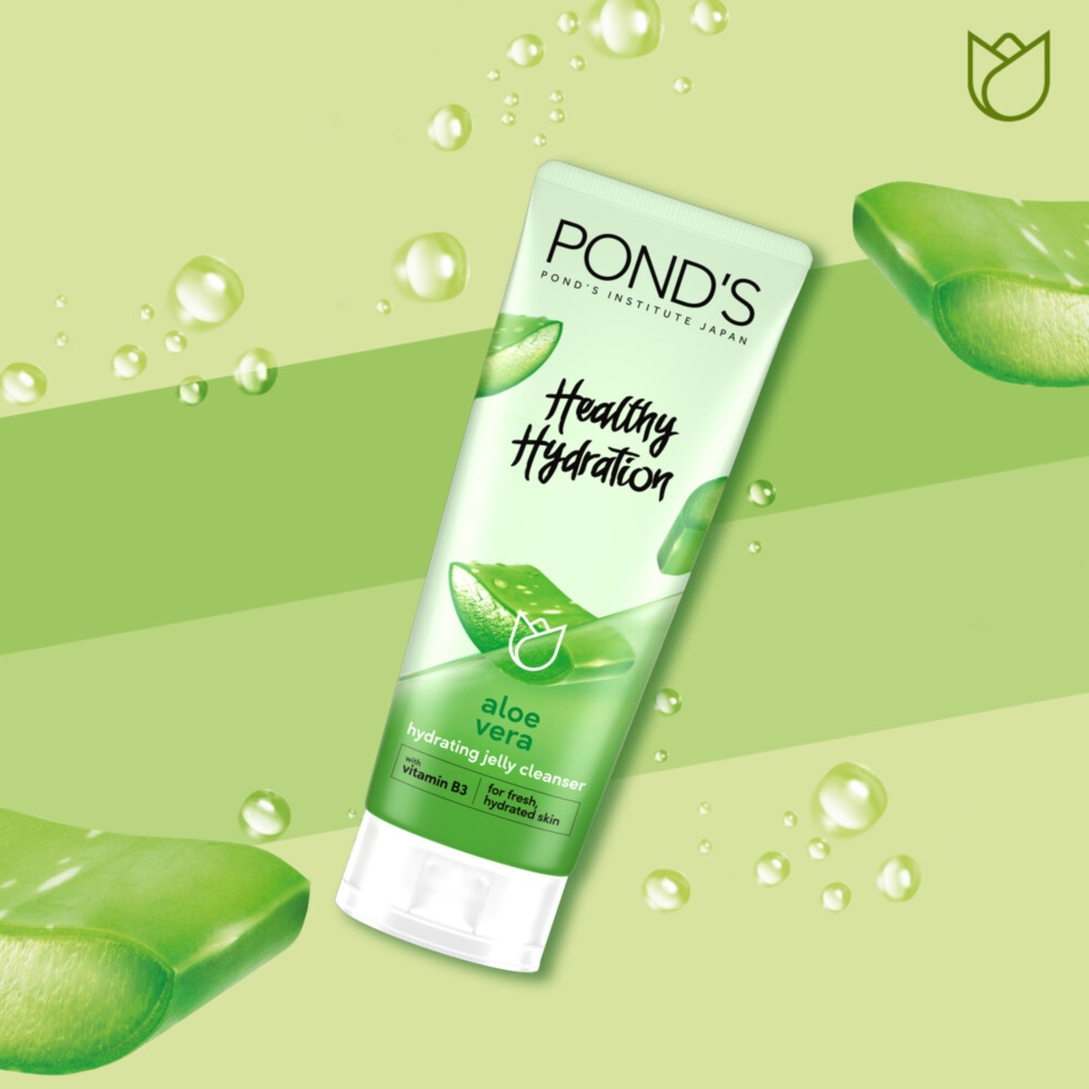 Pond's Healthy Hydration Aloe Vera Jelly Cleanser 100g