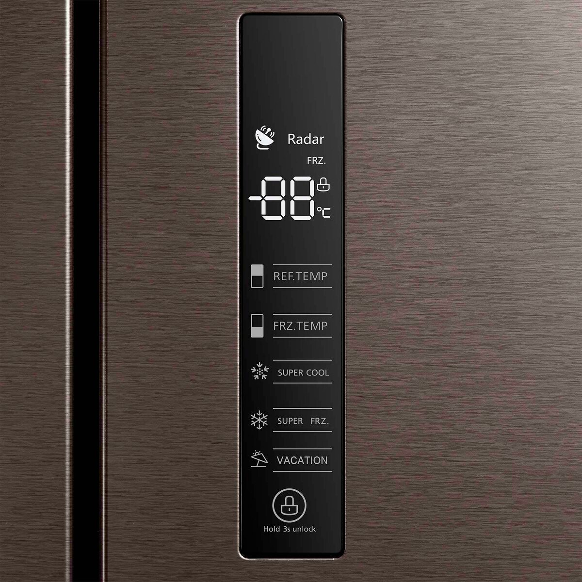 Toshiba French Door Refrigerator GR-RF610WE-PME, Gross 556 Ltr/Net 511 Ltr, Satin Grey