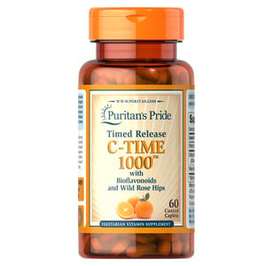 Puritan's Pride Time Release Vitamin C-1000mg With Bioflavonoids And Wild Rose Hips 60pcs