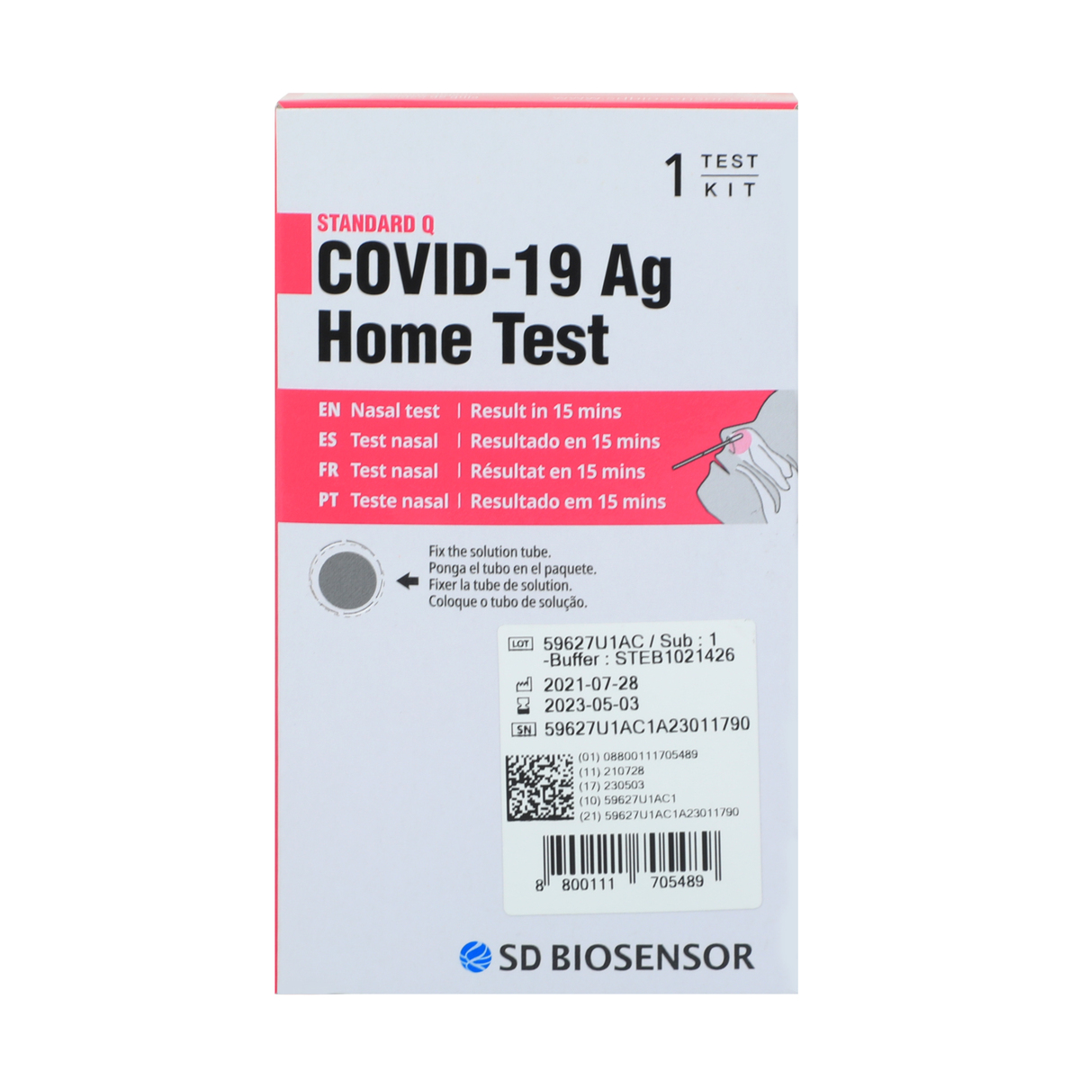 SD Biosensor Antigen Home Test Kit 1pkt