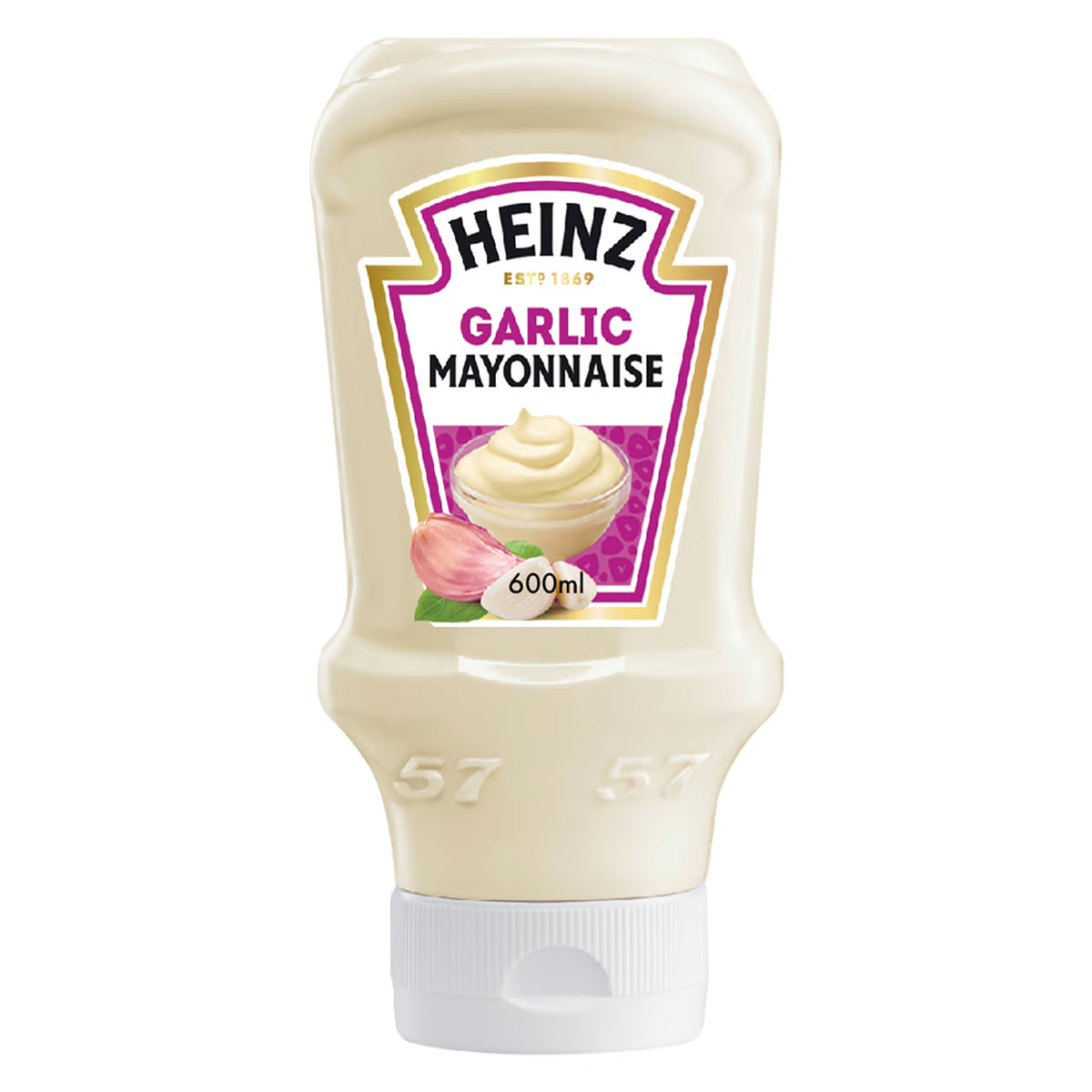 Buy Heinz Garlic Mayonnaise Top Down Squeezy Bottle Value Pack 600 ml Online at Best Price | Mayonnaise | Lulu UAE in UAE