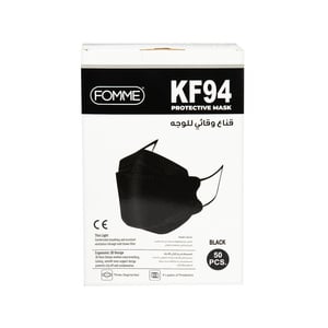 Fomme KF94 Black Protective Mask 50pcs