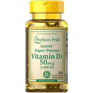 Puritan's Pride Super Potency Vitamin D-3 2000 IU 100pcs