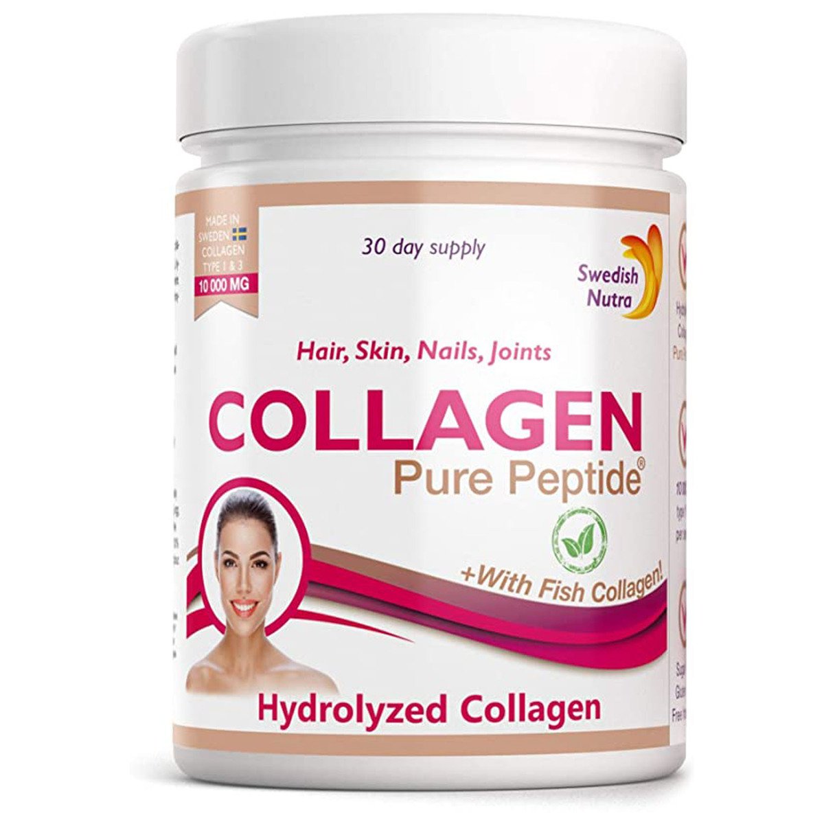 Swedish Nutra Collagen 10000mg Fish Pure Peptide 300g