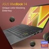 ASUS Vivobook S M413UA-EB043T, Slim Laptop, Ryzen 5-5500U 8GB RAM, 512GB PCIE G3 SSD, AMD UMA, 14.0 inch FHD (1920X1080) 16:9, Windows 10 Home, Indie Black