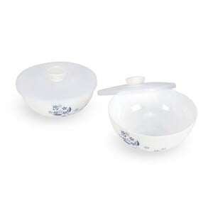 Cello Royal Mini Bowl With Lid 7inch 2pcs Dainty Blue