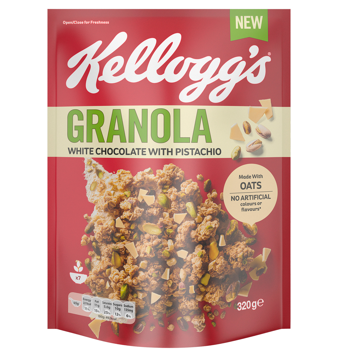 Buy Kelloggs Granola White Chocolate With Pistachio 320 g Online at Best Price | Health Cereals | Lulu UAE in UAE