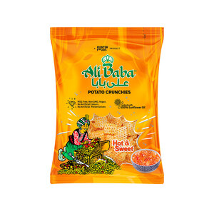 Buy Alibaba Hot & Sweet Potato Crunchies 20 x 15g Online at Best Price | Potato Bags | Lulu KSA in Kuwait