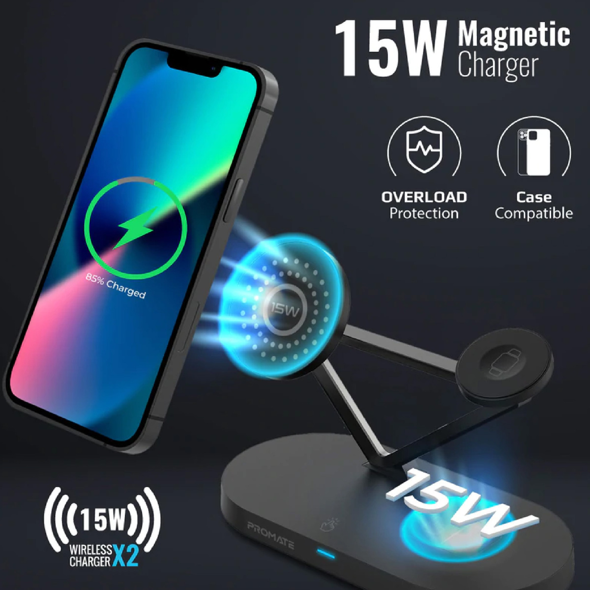 Promate 5 in1 Wireless Charging Station PentaWave